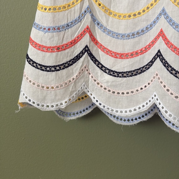 Just Me White Eyelet Ruffle Sleeves Midi Dress Sz S Easter Spring Summer - Picture 11 of 11